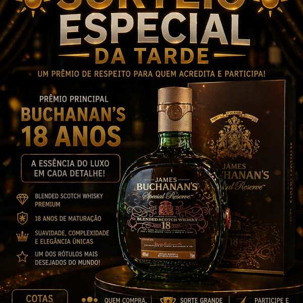 🔥🥃 SORTEIO ESPECIAL DA TARDE – PURO LUXO! 🥃🔥
